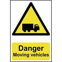 Scan Danger Moving Vehicles Sign Scan Danger Moving Vehicles Sign