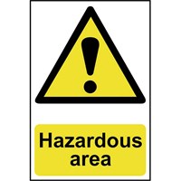 Scan Hazardous Area Sign Scan Hazardous Area Sign