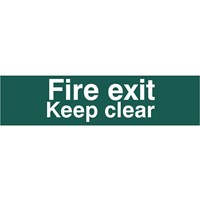 Scan Fire Exit Keep Clear Sign Scan Fire Exit Keep Clear Sign