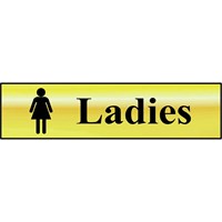 Scan Brass Effect Ladies Sign