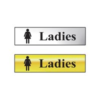 Scan Brass Effect Ladies Sign Scan Brass Effect Ladies Sign