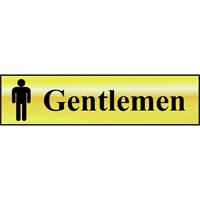 Scan Brass Effect Gentlemen Sign Scan Brass Effect Gentlemen Sign