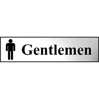Scan Chrome Effect Gentlemen Sign Scan Chrome Effect Gentlemen Sign