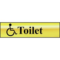 Scan Brass Effect Disabled Toilet Sign Scan Brass Effect Disabled Toilet Sign