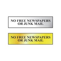 Scan Chrome Effect No Free Newspapers Or Junk Mail Sign