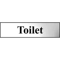 Scan Chrome Effect Toilet Sign Scan Chrome Effect Toilet Sign