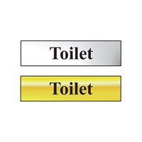 Scan Chrome Effect Toilet Sign