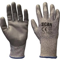 Scan Mens Polyurethane Coated Cut 5 Liner Gloves Scan Mens Polyurethane Coated Cut 5 Liner Gloves