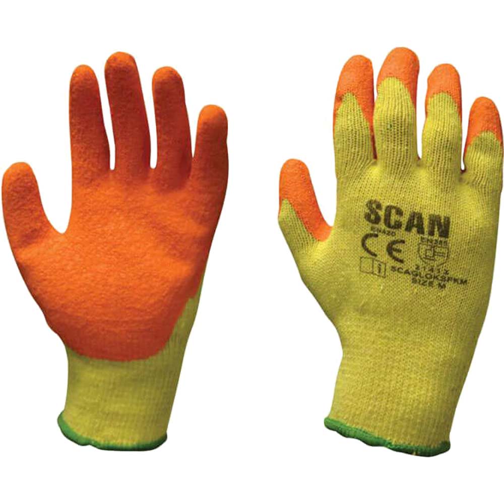 Scan Knit Shell Latex Palm Gloves - Size L