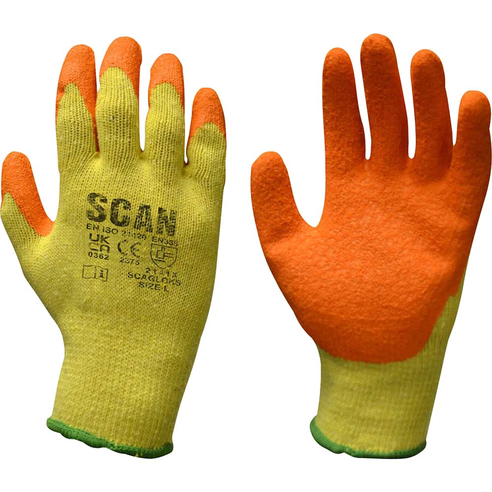 Scan Knit Shell Latex Palm Gloves - Size XL