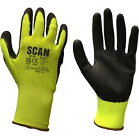 Scan Mens Foam Latex Coated Gloves Scan Mens Foam Latex Coated Gloves