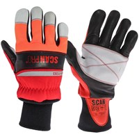 Scan Pro Class 1 Leather Chainsaw Safety Gloves 