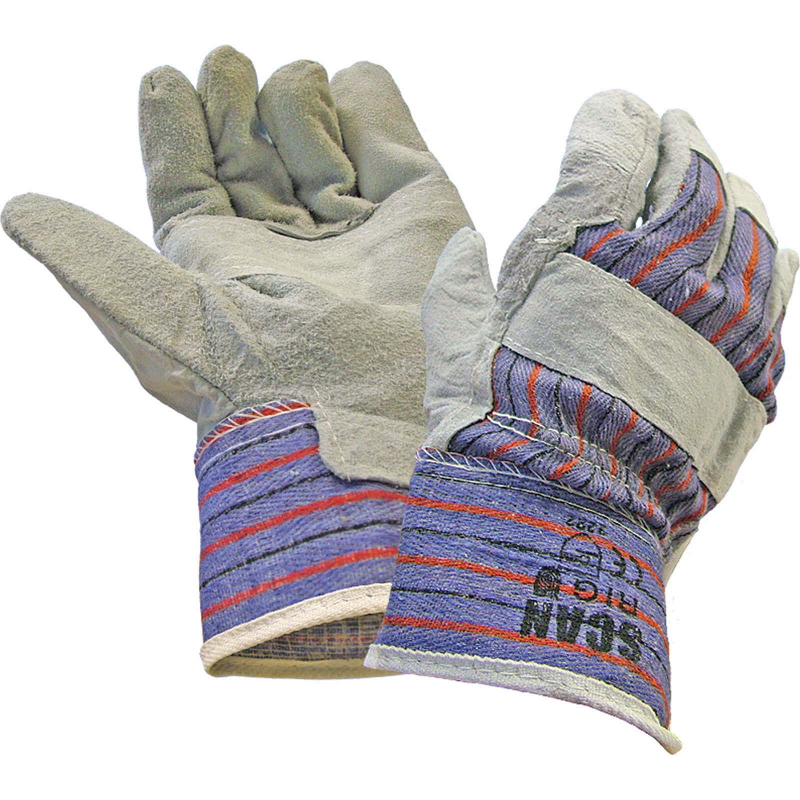 Photos - Safety Equipment SCAN Rigger Work Glove Grey / Purple One Size SCAGLORIG 