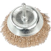 Sealey Brassed Steel Wire Cup Brush Sealey Brassed Steel Wire Cup Brush