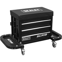 Sealey Mechanics Rolling Tool Box Seat Black Sealey Mechanics Rolling Tool Box Seat Black