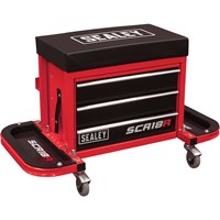 Sealey Mechanics Rolling Tool Box Seat Red Sealey Mechanics Rolling Tool Box Seat Red