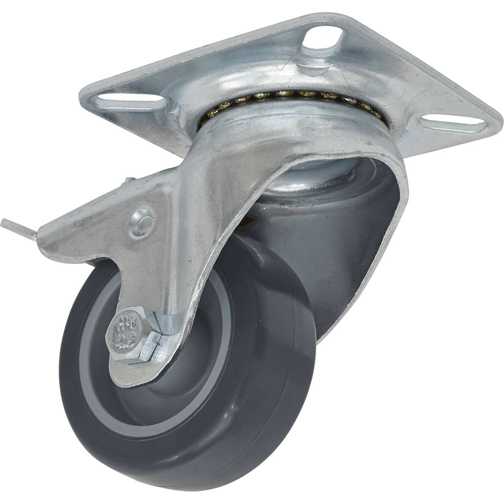Sealey Grey Swivel Plate Total Lock Castor 50Mm Medium