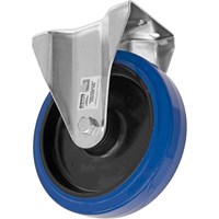 Sealey Heavy-Duty Blue Elastic Rubber Fixed Castor Wheel Sealey Heavy-Duty Blue Elastic Rubber Fixed Castor Wheel