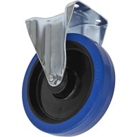 Sealey Fixed Plate Castor Blue Elastic Sealey Fixed Plate Castor Blue Elastic