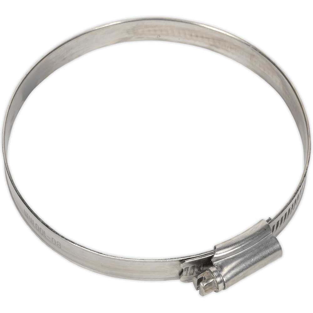 Sealey Stainless Steel Hose Clips 80Mm - 100Mm Pack Of Size 5