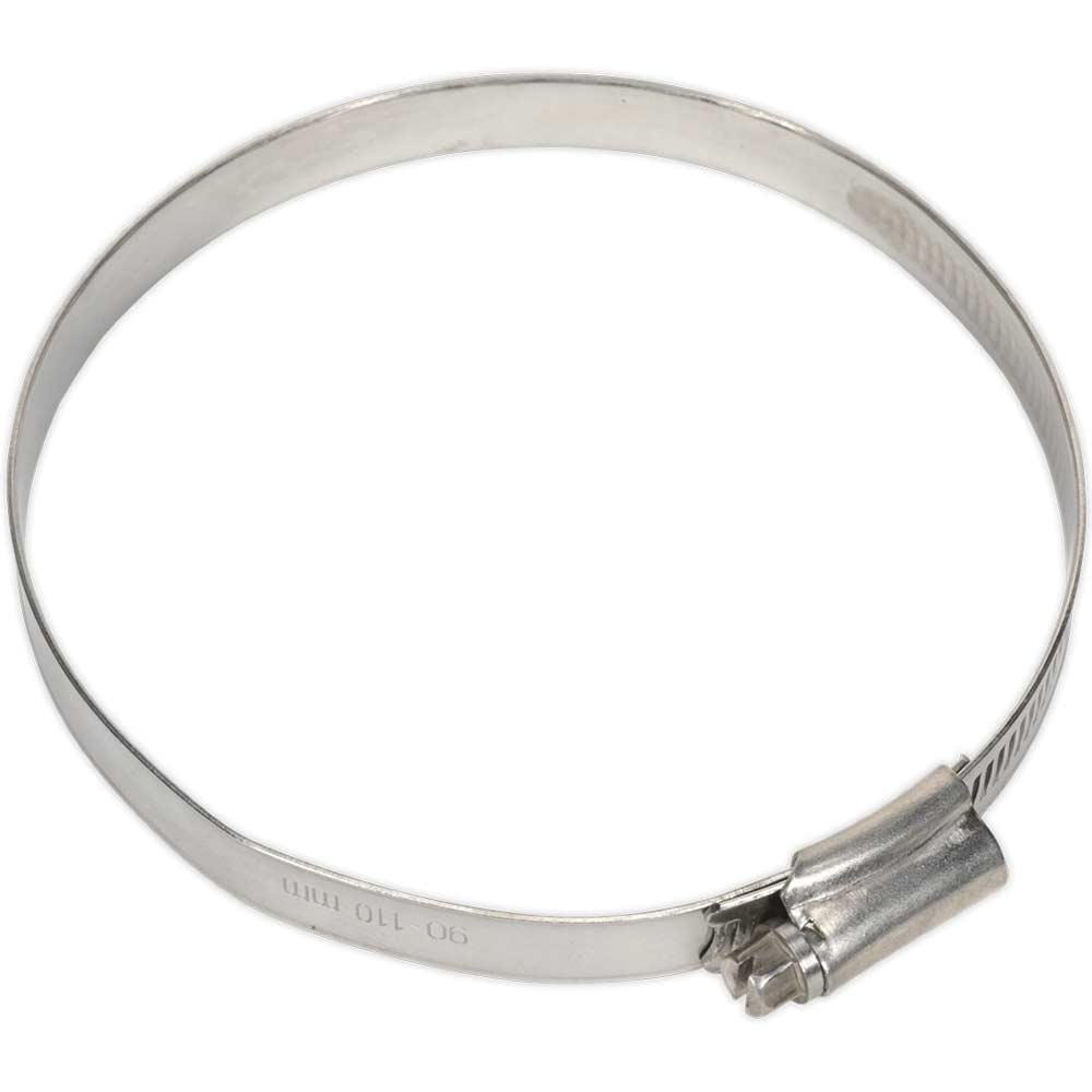 Sealey Stainless Steel Hose Clips 90Mm - 110Mm Pack Of Size 5