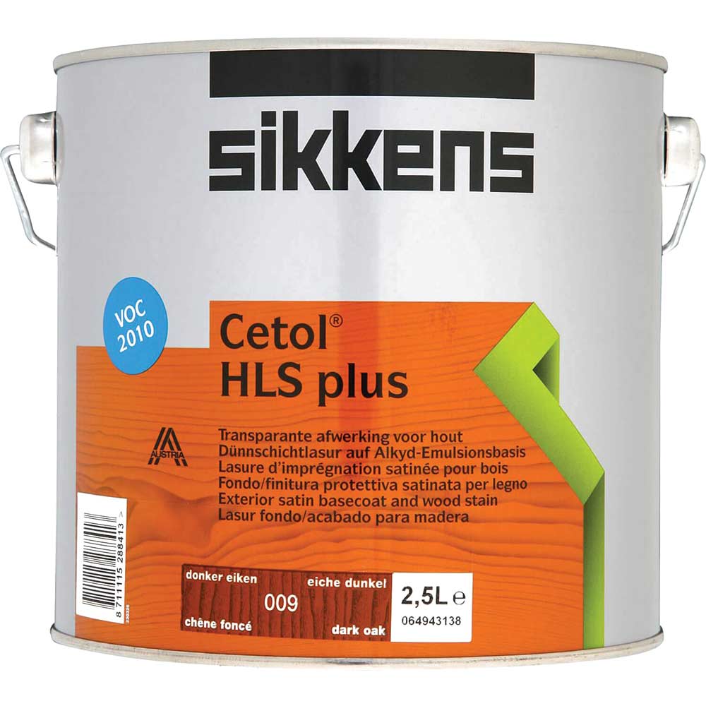 Sikkens Dark Cetol Hls Plus Translucent Woodstain Oak 2.5L