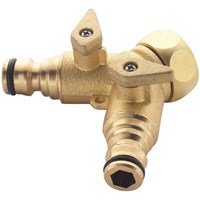 Spear and Jackson Brass Two Way Tap Connector