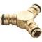Spear and Jackson Three Way Brass Male Hose Connector Spear and Jackson Three Way Brass Male Hose Connector