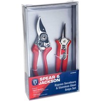 Spear and Jackson Bypass Secateurs and Mini Snips Set Spear and Jackson Bypass Secateurs and Mini Snips Set
