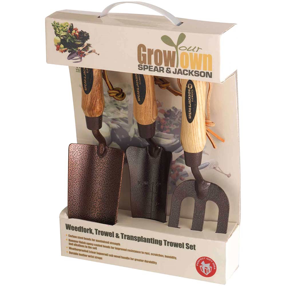 Set 3 Attrezzi Da Giardinaggio Spear & Jackson SELECT3PS – Inox, Vanga, Forchetta E Trapiantatoio