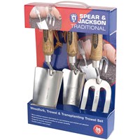 Spear and Jackson Traditional 3 Piece Stainless Steel Garden Hand Tool Set Spear and Jackson Traditional 3 Piece Stainless Steel Garden Hand Tool Set