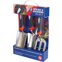 Spear and Jackson 3 Piece Select Stainless Steel Hand Trowel and Weedfork Set Spear and Jackson 3 Piece Select Stainless Steel Hand Trowel and Weedfork Set