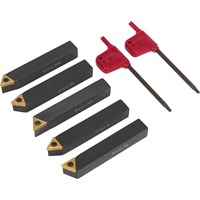 Sealey 5 Piece Indexable 8mm Turning Tool Set Sealey 5 Piece Indexable 8mm Turning Tool Set