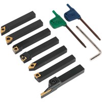 Sealey 7 Piece Indexable 10mm Turning Tool Set Sealey 7 Piece Indexable 10mm Turning Tool Set