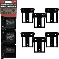 Stealth Mounts 6 Pack Battery Mounts for Milwaukee 18V M18 Batteries  Stealth Mounts 6 Pack Battery Mounts for Milwaukee 18V M18 Batteries