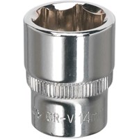 Sealey 1/4" Drive Hexagon WallDrive Socket Metric
