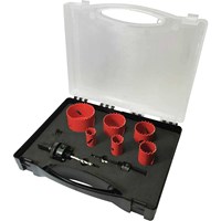 Sirius 9 Piece Plumbers HSS Bi Metal Hole Saw Set Sirius 9 Piece Plumbers HSS Bi Metal Hole Saw Set