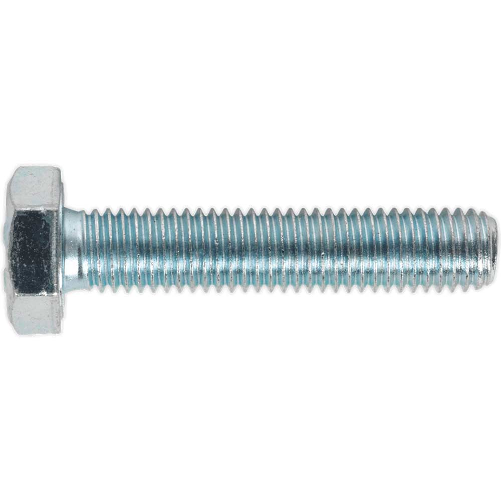 Sealey Zinc Plated Steel Din 933 Ht Setscrews Size 8.8