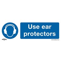 Sealey Rigid Plastic Use Ear Protectors Sign Sealey Rigid Plastic Use Ear Protectors Sign