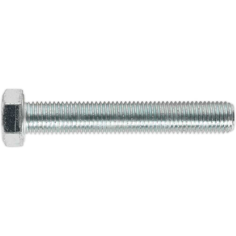 Sealey Zinc Plated Steel Din 933 Ht Setscrews M16 100Mm Pack Of 5 Size 8.8