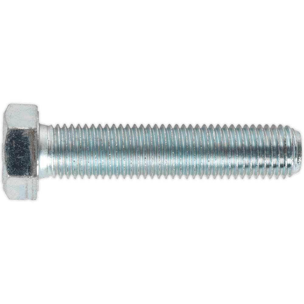 Sealey Zinc Plated Steel Din 933 Ht Setscrews M16 75Mm Pack Of 10 Size 8.8