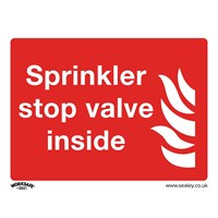 Sealey Rigid Plastic Sprinkler Stop Valve Sign Pack of 10 Sealey Rigid Plastic Sprinkler Stop Valve Sign Pack of 10