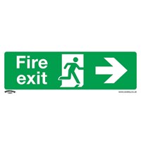 Sealey Self Adhesive Vinyl Fire Exit Arrow Right Sign Sealey Self Adhesive Vinyl Fire Exit Arrow Right Sign