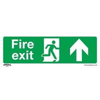 Sealey Rigid Plastic Fire Exit Arrow Up Sign Sealey Rigid Plastic Fire Exit Arrow Up Sign