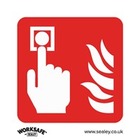 Sealey Rigid Plastic Fire Alarm Symbol Sign Pack of 10 Sealey Rigid Plastic Fire Alarm Symbol Sign Pack of 10