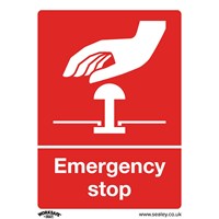 Sealey Rigid Plastic Emergency Stop Sign Pack of 10 Sealey Rigid Plastic Emergency Stop Sign Pack of 10