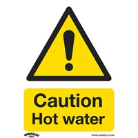 Sealey Rigid Plastic Caution Hot Water Sign