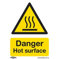 Sealey Rigid Plastic Danger Hot Surface Sign Pack of 10 Sealey Rigid Plastic Danger Hot Surface Sign Pack of 10
