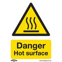 Sealey Rigid Plastic Danger Hot Surface Sign Sealey Rigid Plastic Danger Hot Surface Sign