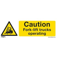 Sealey Rigid Plastic Caution Fork Lift Trucks Sign Sealey Rigid Plastic Caution Fork Lift Trucks Sign